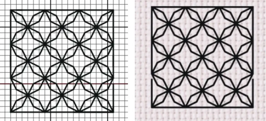 Ejemplo de patron blackwork gratis