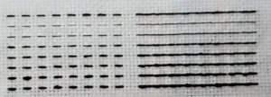 Imagen con bordados de diferentes cantidad de hebras