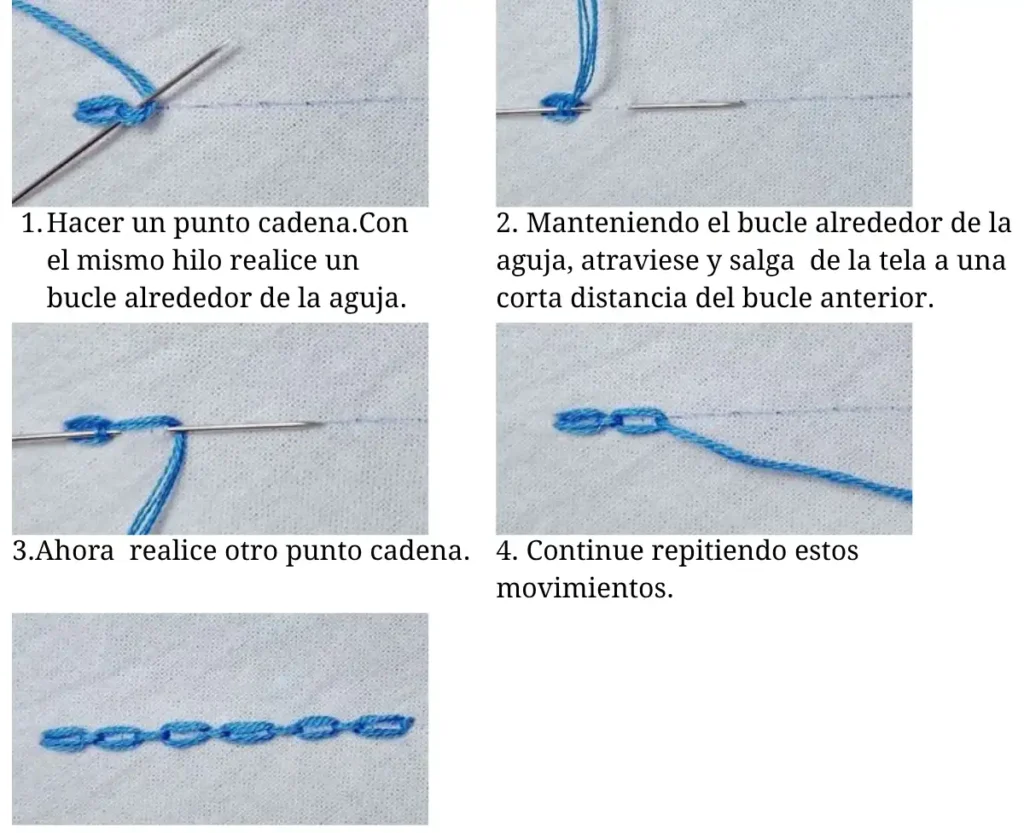 Punto Cadena de Cable (Cable Chain Stitch)