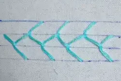 Punto Pluma Abierta (Feather Stitch Open)