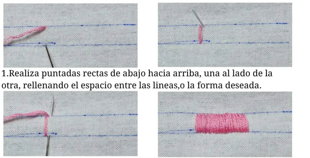 Punto satén (Satin Stitch)
