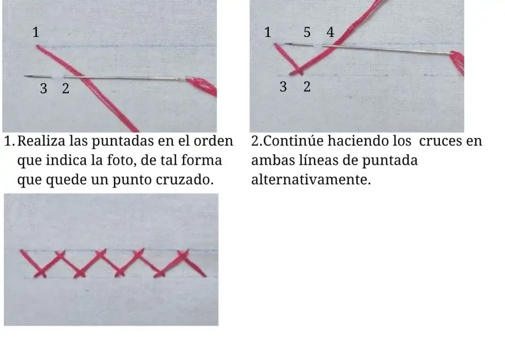 Punto Escapulario (Herringbone Stitch)