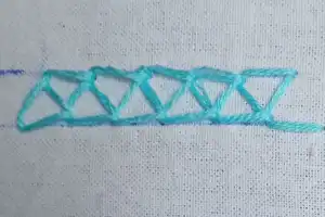 Punto Pluma Cerrada (Closed Feather Stitch)