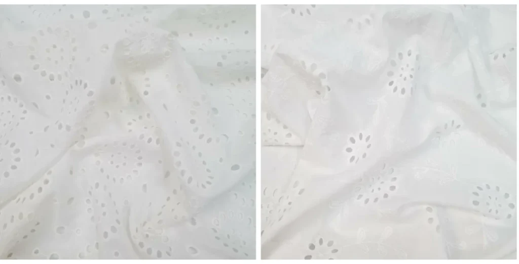 textil bordado con tecnica de broderie