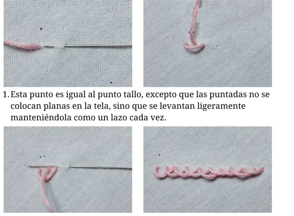 Punto tallo en bucle