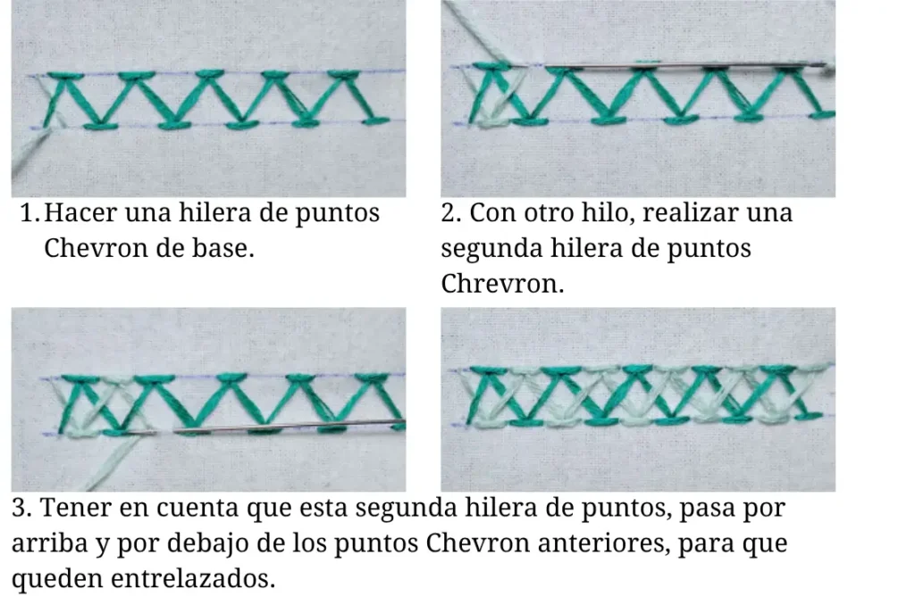 Punto Chevron Doble (Double Chevron Stitch)
