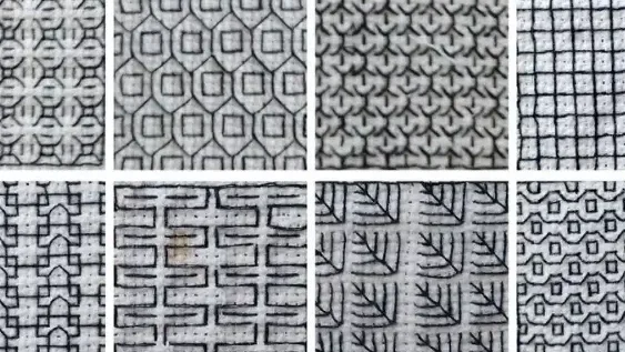 8 patrones blackwork bordados