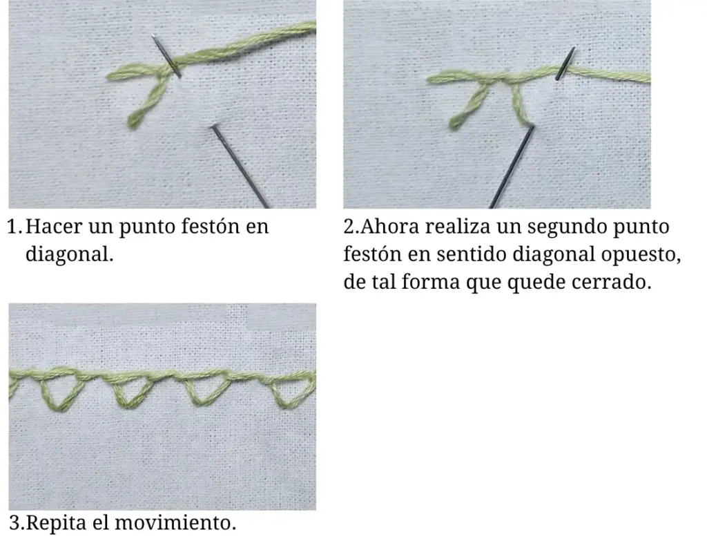 Punto festón cerrado