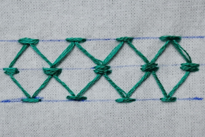 Punto Chevron Espejado (Mirrored Chevron Stitch)