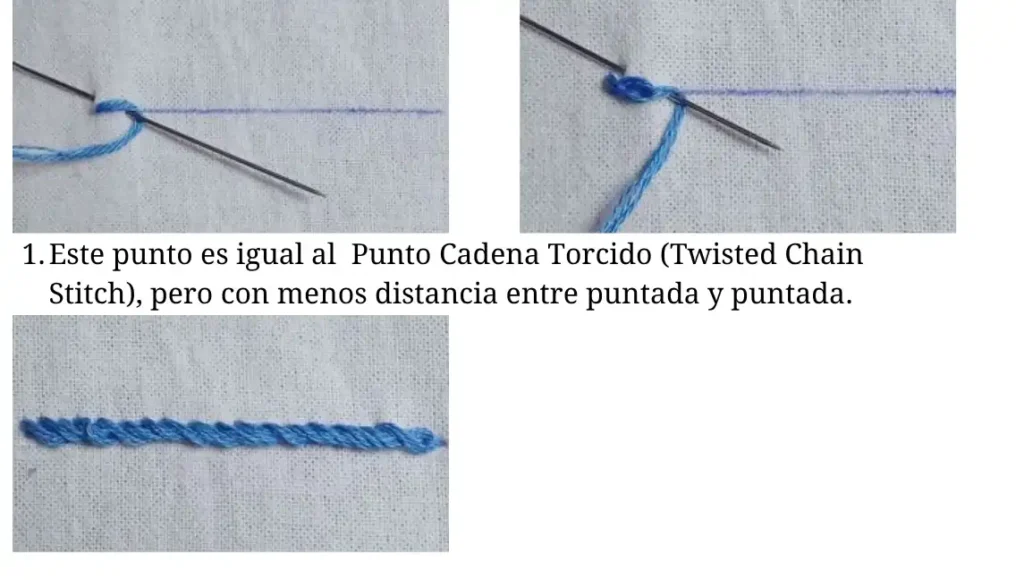 Punto Cuerda Alternativo (Alternative Rope Stitch)