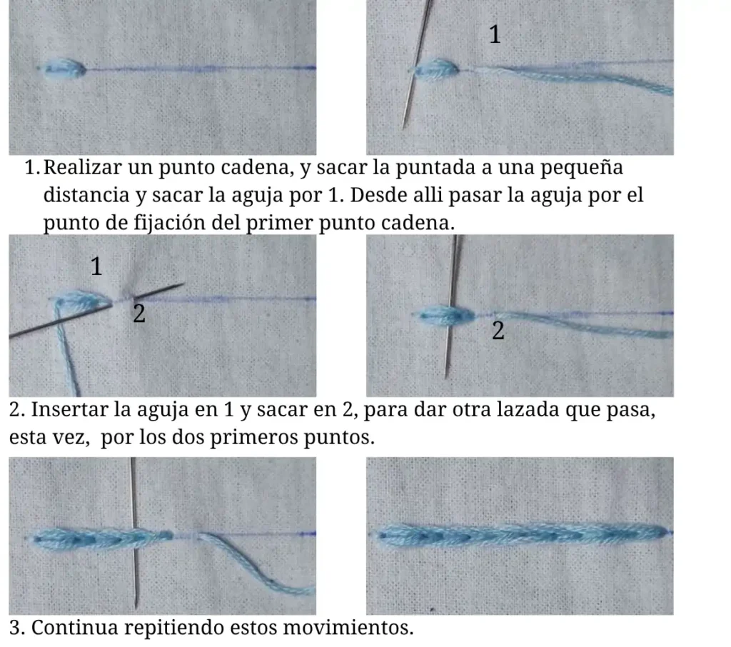 Punto Cadena Gruesa (Heavy Chain Stitch)