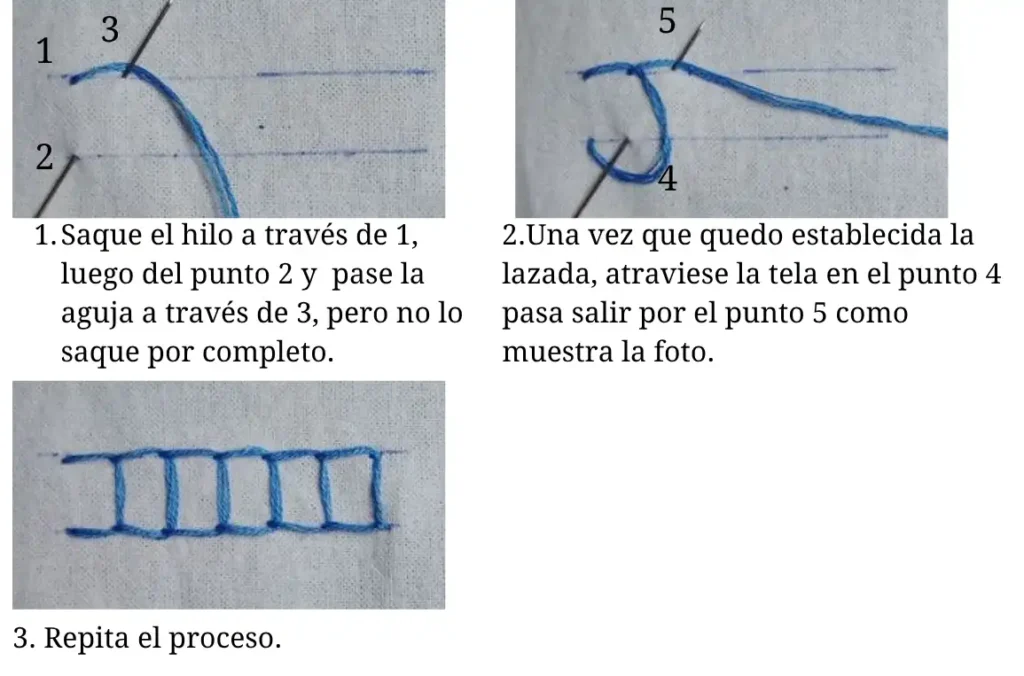 Punto Cadena Abierta (Open Chain Stitch)
