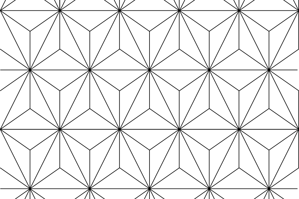 Patrón Sashiko Asanoha