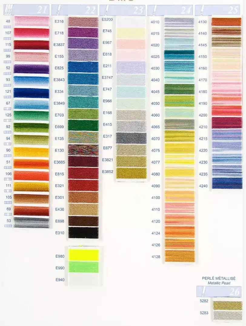 Carta de Colores de Hilos Mouliné DMC