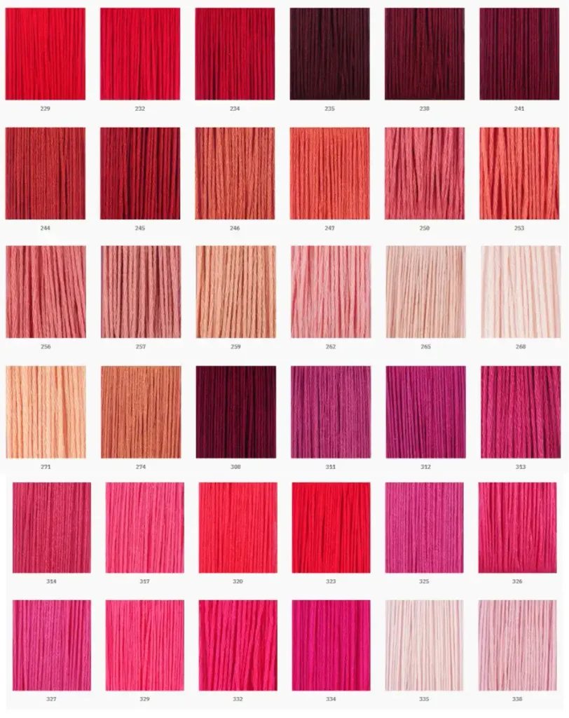 Carta de Colores de Hilos Maxi Mouliné