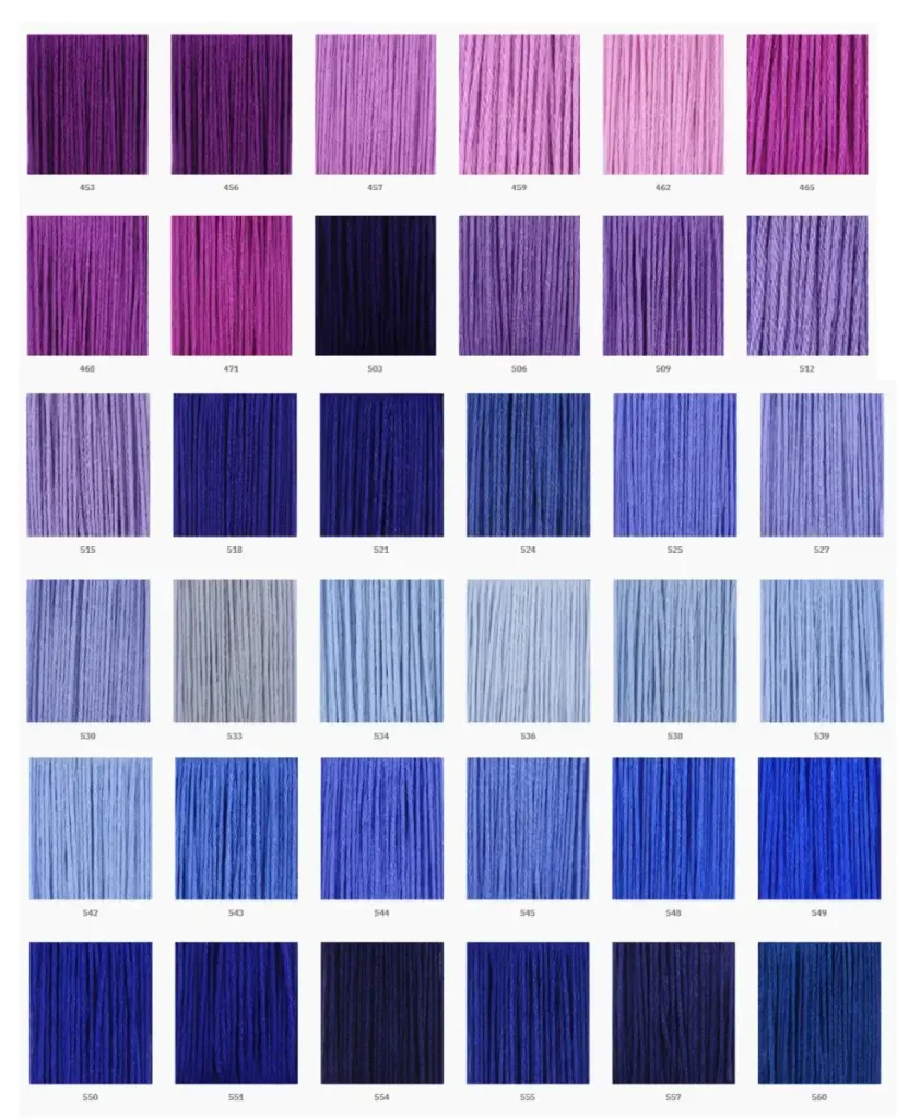 Carta de Colores de Hilos Maxi Mouliné
