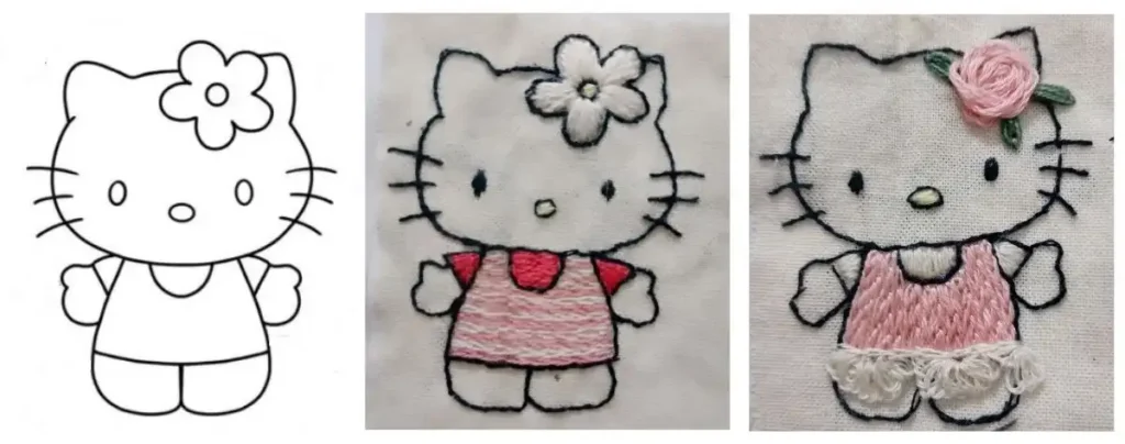 bordados de hello kitty