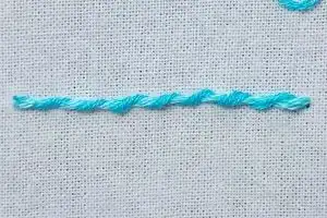Punto Atrás Enrollado (Whipped Back Stitch)